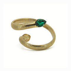 Brass snake bracelet with tubular mesh