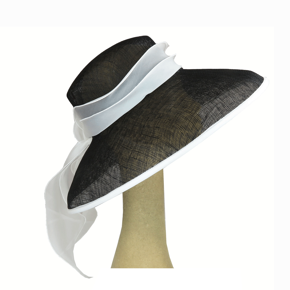 Cappello da cerimonia nero con fascia bianca