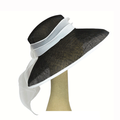 Cappello da cerimonia nero con fascia bianca