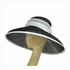 Cappello da cerimonia nero con fascia bianca