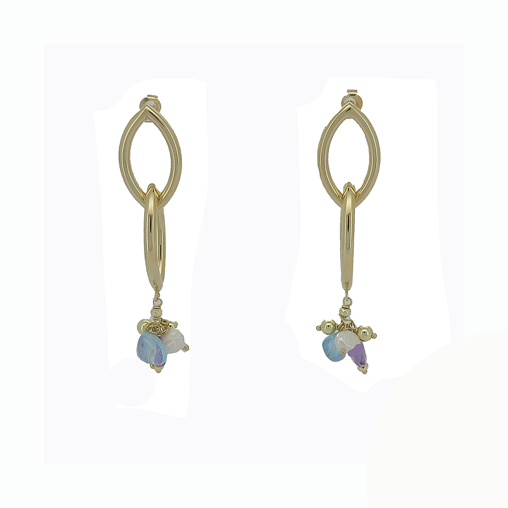 Orecchini pendenti con pietre dure