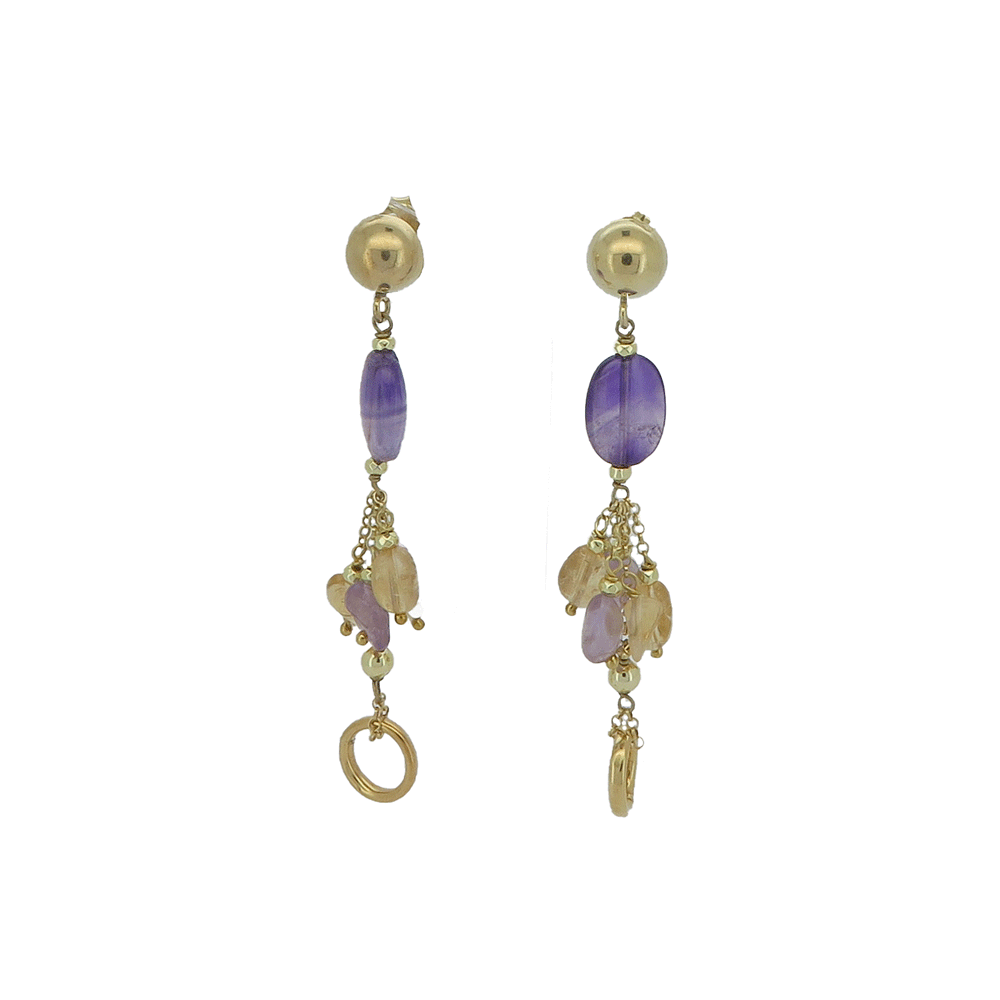 Orecchini pendenti con pietre dure