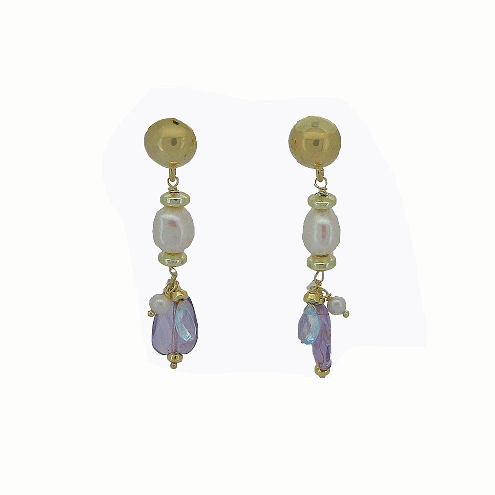 Orecchini pendenti con pietre dure