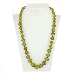Collana in ambra verde