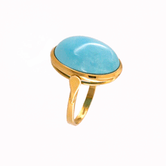 Turquoise ring in 18kt gold