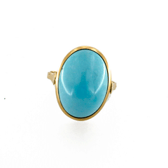 Turquoise ring in 18kt gold
