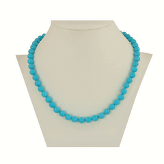 Collana girocollo in turchese naturale e oro