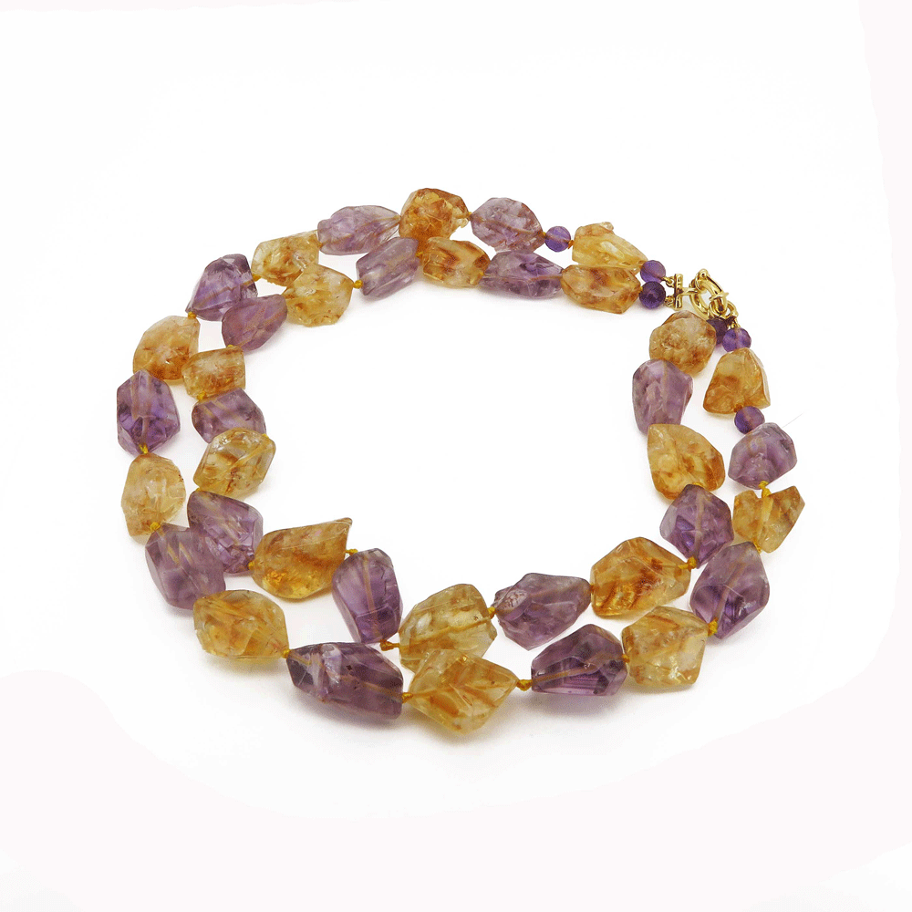 Collana due fili con pietre