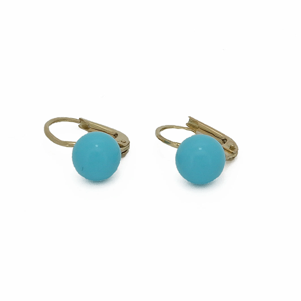 Orecchini oro con turchese