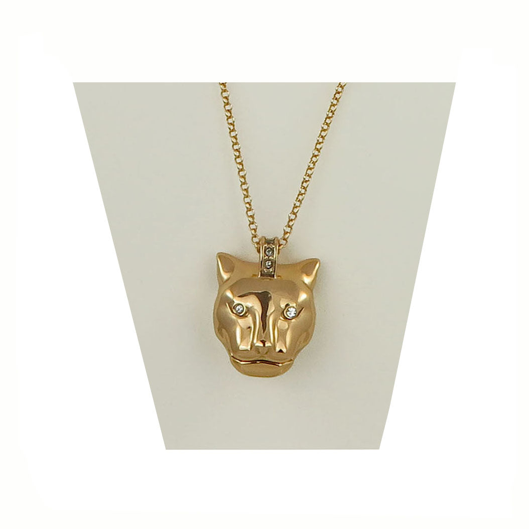 Gold Panther Pendant Chain Necklace