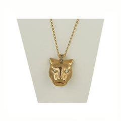 Gold Panther Pendant Chain Necklace