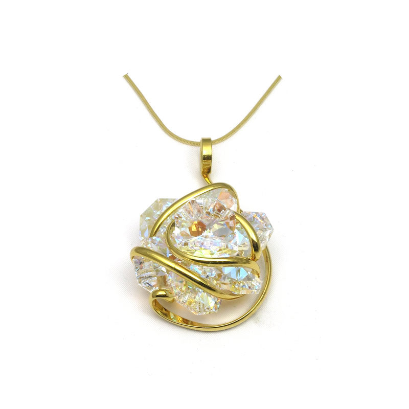 Crystal flower necklace