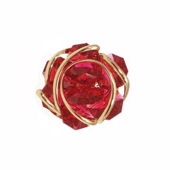 Anello con fiore di cristalli