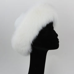 Colbacco in volpe bianca e pelle