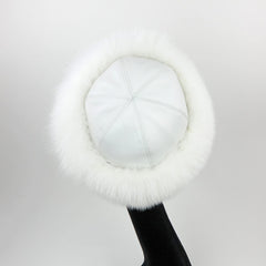 Colbacco in volpe bianca e pelle