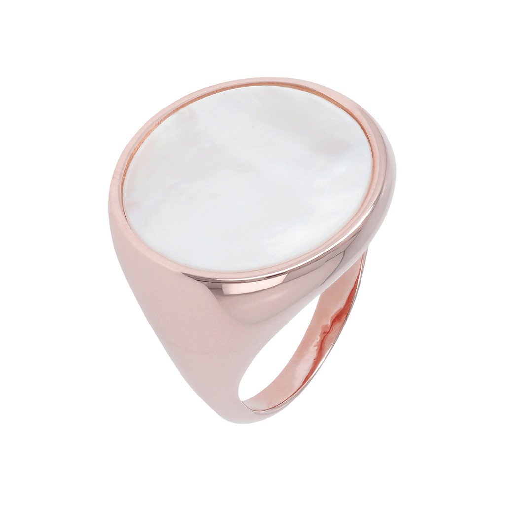 Anello chevalier con madreperla