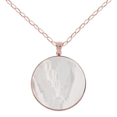 Collana lunga con ciondolo madreperla grande