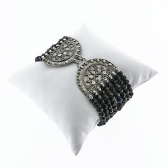 Bracciale con fili di onice nero