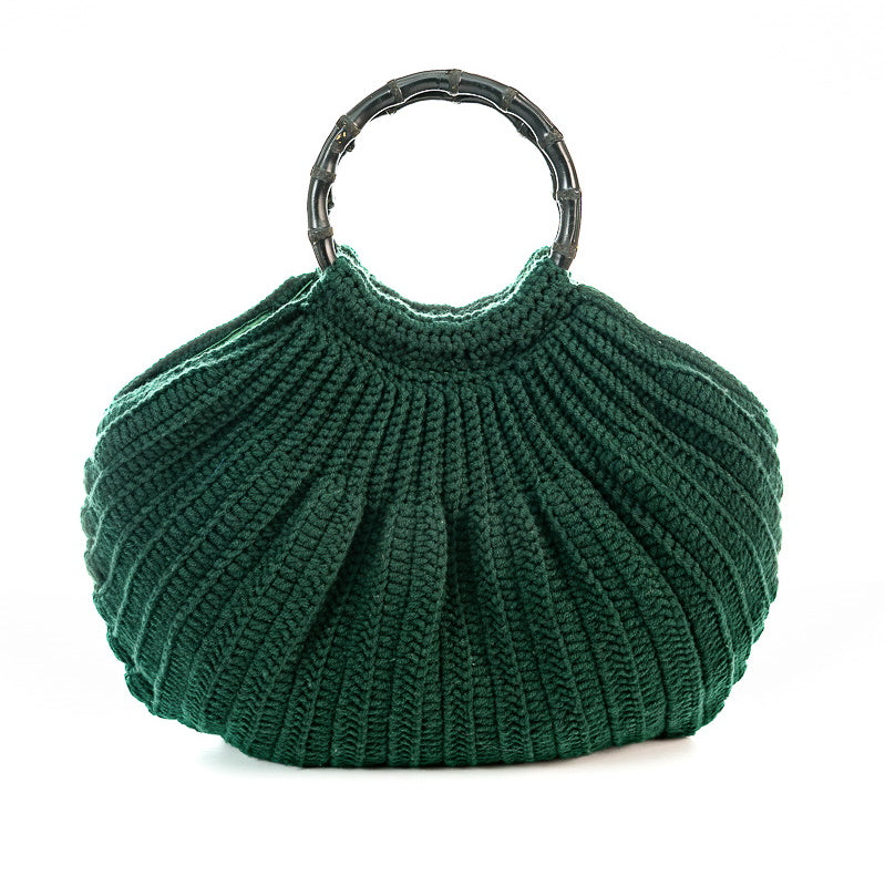 Dark green wool bag