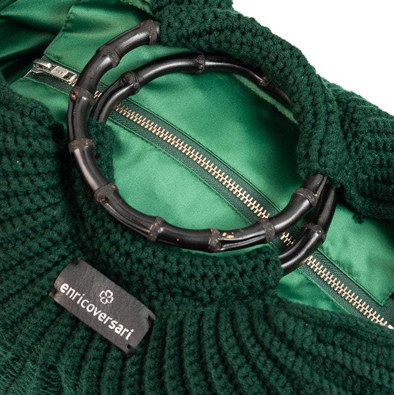 Dark green wool bag