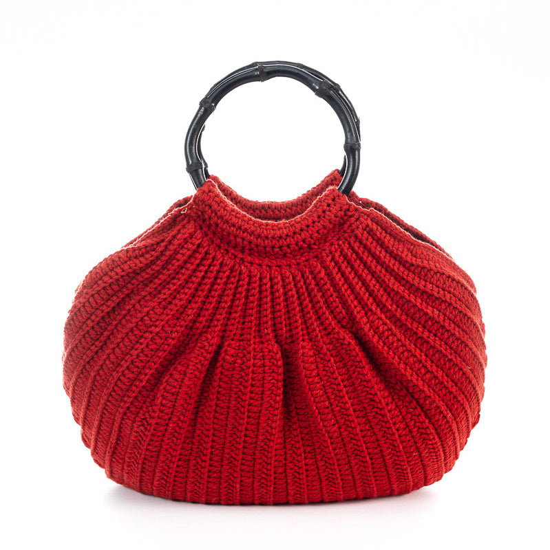 Red wool bag