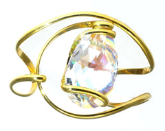 Rigid bracelet with crystal