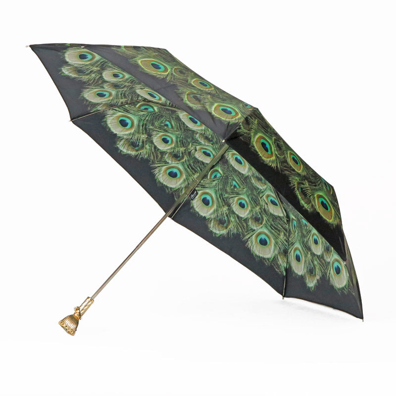 Peacock pattern folding umbrella