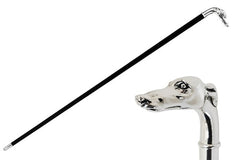 Silver Greyhound Cane