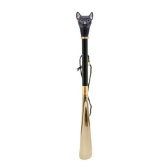 Shoehorn with enamelled cat