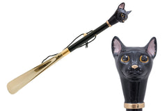 Shoehorn with enamelled cat