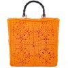 Borsa crochet in lana arancione
