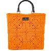 Borsa crochet in lana arancione