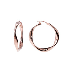 Rose hoop earrings