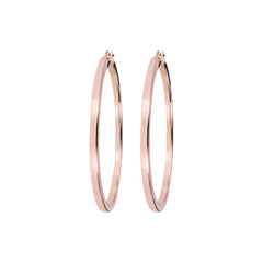 Rose hoop earrings