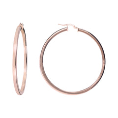 Rose hoop earrings