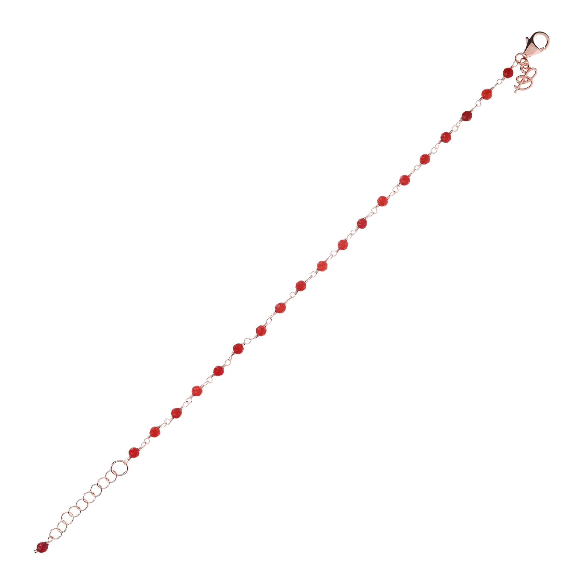 Rosé bracelet with ruby ​​agate