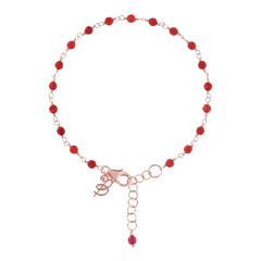 Rosé bracelet with ruby ​​agate
