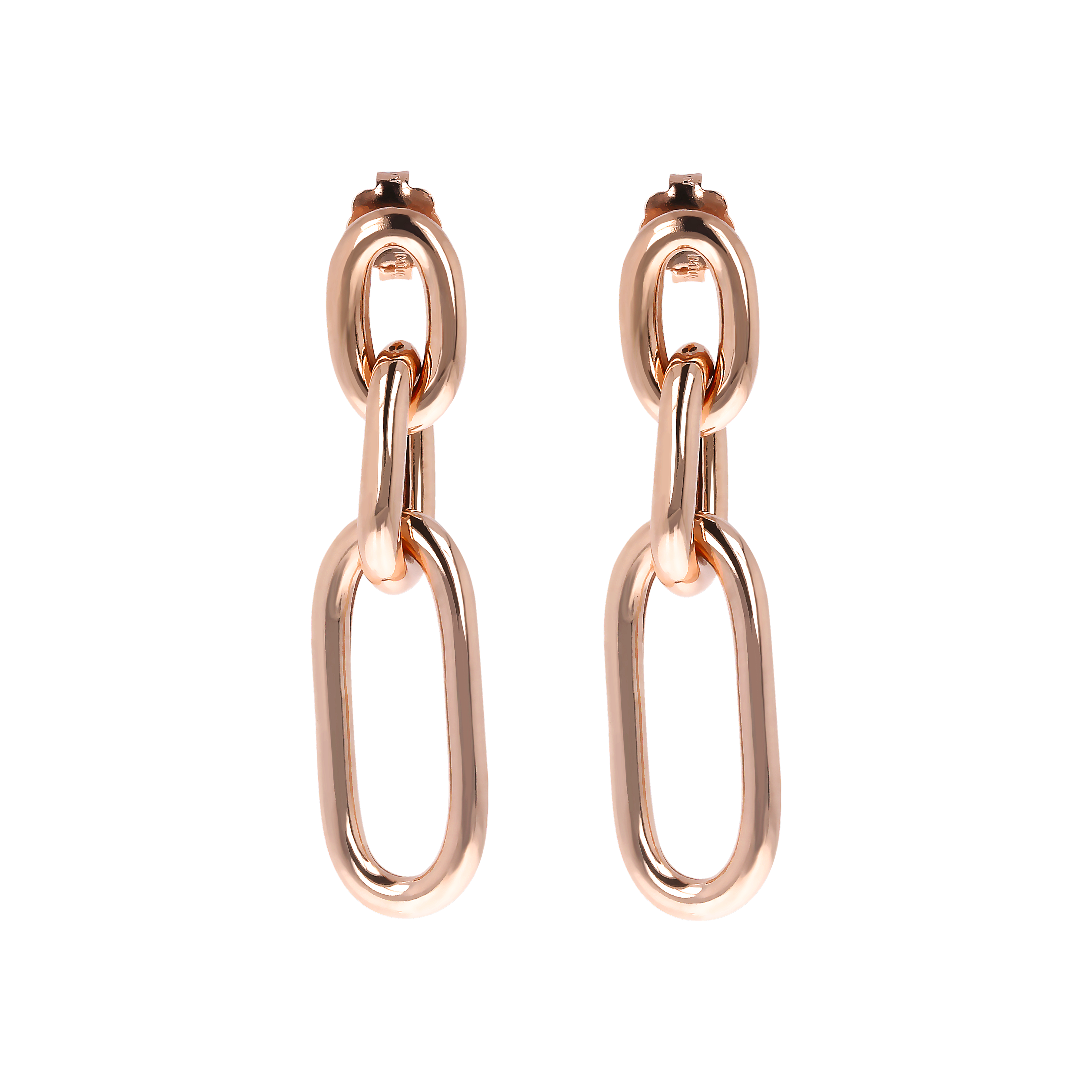 Orecchini pendenti a catena rosè