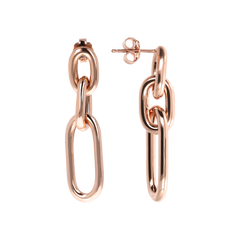 Orecchini pendenti a catena rosè