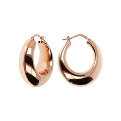 Pink rounded hoop earrings