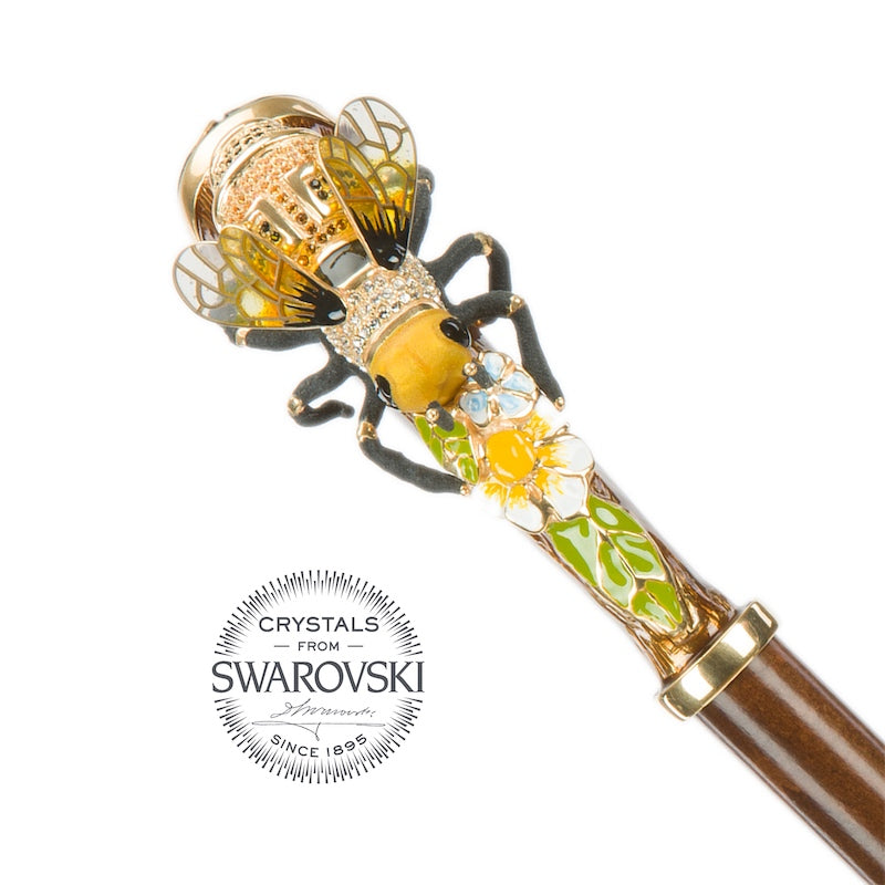 Luxury women's umbrella with bee handle
