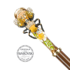 Luxury women's umbrella with bee handle