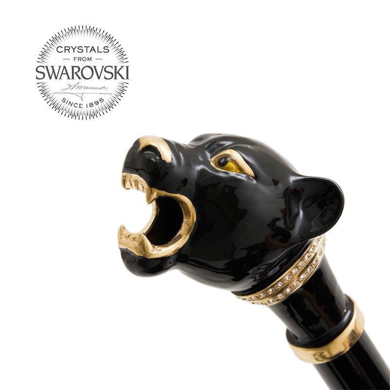 Bastone con pantera nera