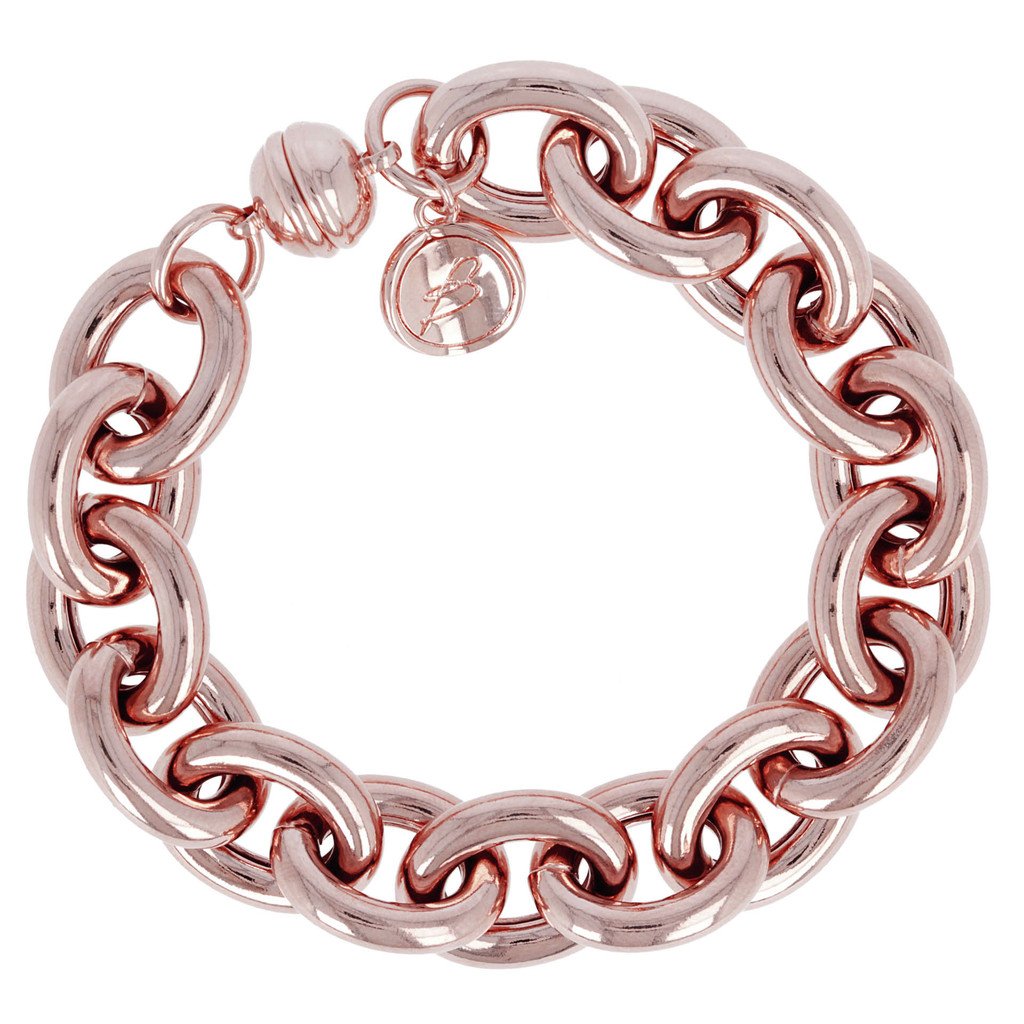 Bracciale rosè a catena grossa