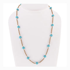 18kt gold necklace with turquoise