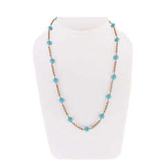 18kt gold necklace with turquoise
