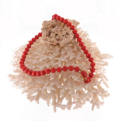Collana di corallo rosso 10 mm