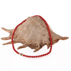 6mm Red Coral Necklace