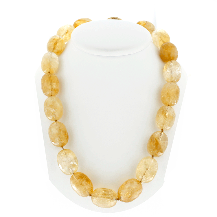 Citrine topaz necklace