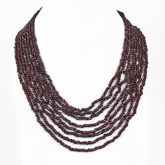 Collana multifilo granato